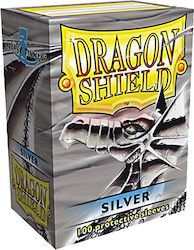 Dragon Shield Game Accessory Dragon Shield Silver Protective Sleeves 100 pieces ART10008