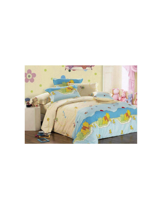 Beboulino Baby Bettbezug Winnie the Pooh Mehrfarbig 110x150cm.