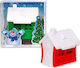 Trend Haus Гума За Молив Детска Гума С Дизайн Santa's Home Червена