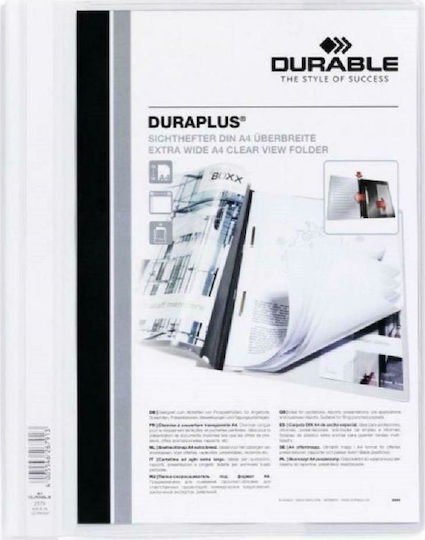Durable Clipboard with Spring for Paper A4 White Duraplus 2579 1pcs