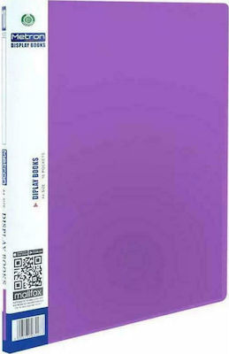 Metron Clipboard Flexible with 10 plastic sleeves Slides for Paper A4 Purple 10pcs