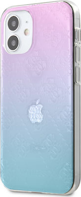 Guess 3D Raised Cover Umschlag Rückseite Kunststoff Blau (iPhone 12 mini) GUHCP12S3D4GGBP