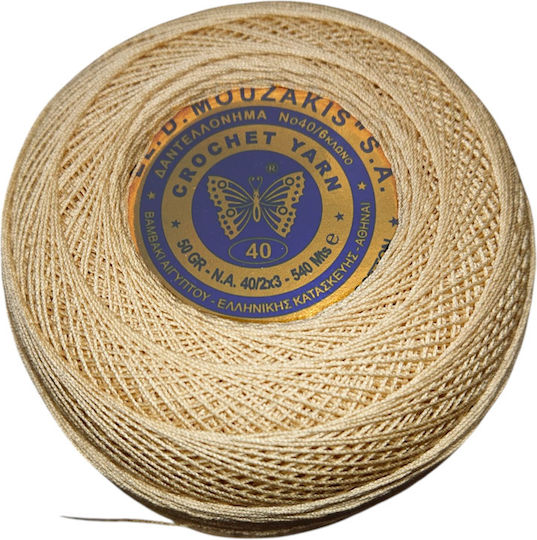 Petalouda Crochet Yarn Cotton Lace Thread Ecru 540m 50gr