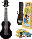 Mahalo Rainbow Series Learn 2 Play Pack Soprano Ukulele Black