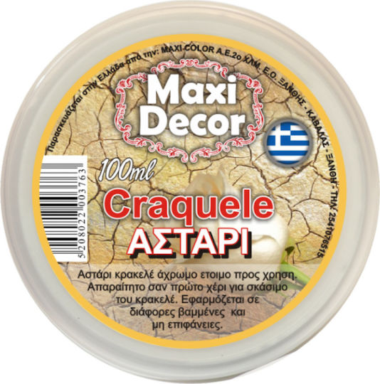 Maxi Decor Κρακελέ Χειροτεχνίας Διάφανο Αστάρι Βήμα 1ο 100ml