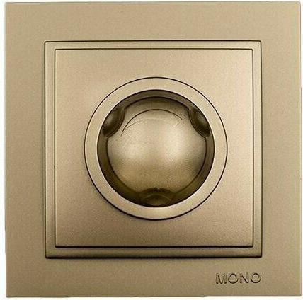 Mono Electric Despina Metallic Χωνευτός Διακόπτης Dimmer με Πλαίσιο LED Περιστροφικός 800W σε Χρυσό Χρώμα