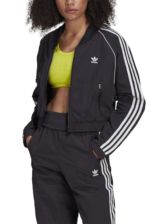 Adidas Adicolor Classics Κοντό Γυναικείο Bomber Jacket Μαύρο