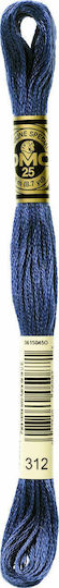 DMC Thread Embroidery Mouliné 117 Cotton in Blue color 8m