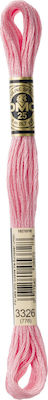 DMC Thread Embroidery Μουλινέ 117 Cotton in Pink color 8m Rose Light