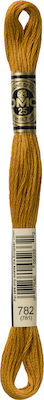 DMC Thread Embroidery Μουλινέ 117 Cotton in Yellow color 8m Topaz