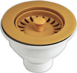 Viospiral Plastic Valve Sink with Output 115mm and Width 7.5cm Brown