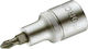 Force Bit-Stecknuss mit Kreuzschlitz-Bit und Antriebsvierkant 1/4'' Größe PH3x32mm 1Stück