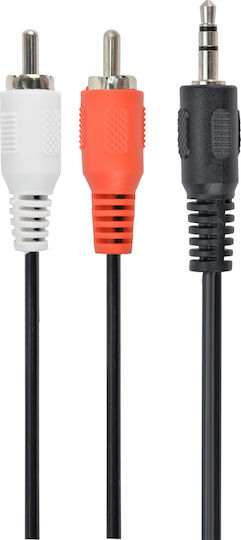 Gembird Gembird 3.5mm Male to RCA Male Audio Cable Black 1.5m