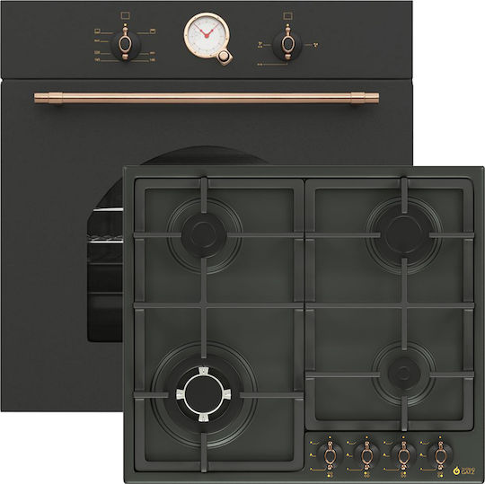 Thermogatz TGS 5511 BL + TGS 9511 BL Gaseinbauofen 54Es B60cm.