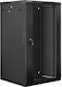 Lanberg Wandmontiert Rack-Schrank 22U 60x60x108.5cm Schwarz WF01-6622-10B