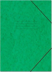 Salco Folder Prespan with Rubber Band for Paper A4 Green