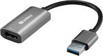 Sandberg Μετατροπέας USB-A male σε HDMI female Γκρι (134-19)