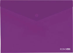 Economix Dosar de fișiere Transparent cu Buton Violet Economix Economix Dosar de fișiere Transparent cu Buton Violet Economix
