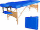 SuperOrtho Portable Foldable Physiotherapy Bed Blue Wooden 190x70cm