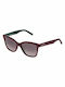 Zadig & Voltaire Women's Sunglasses with Burgundy Acetate Frame and Gray Gradient Lenses