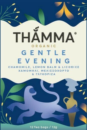 Thamma Organic Gentle Evening Μείγμα Βοτάνων Βιολογικό Προϊόν 12 Φακελάκια 24gr