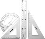 Spadi Set von 4 geometrischen Instrumenten Kunststoff Transparente Groovy