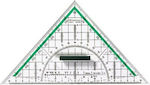 Faber-Castell Γεωμετρικό Τρίγωνο Πλαστικό Διάφανο με Λαβή Γεωδαιτικό