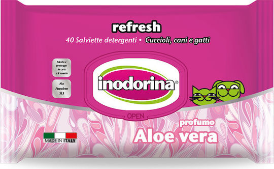 Inodorina Inodorina Hund Feuchttücher Für Körperreinigung Mit Aloe Alkoholfrei