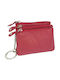 Lavor Small Leather Women's Wallet Coins Red