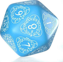 Q Workshop D20 Level Counter Dice Blue & White