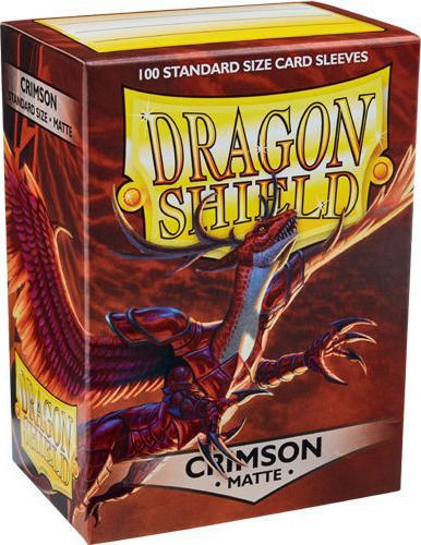 Dragon Shield Game Accessory Dragon Shield Matte Crimson Protective Card Sleeves 100τμχ