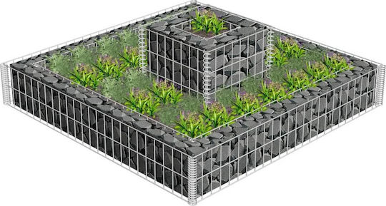 vidaXL Planter Garden Fencing Material 1pcs Silver