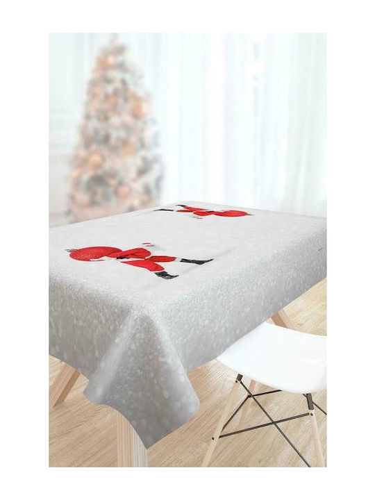 Iliadis 2029 Ornament de Crăciun Față de masă Material textil Alb M145xL145cm 1buc