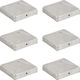 vidaXL Pyramid Column Caps 91x91mm from Galvanized Metal 6pcs Metal Cap for Garden Flooring 6pcs