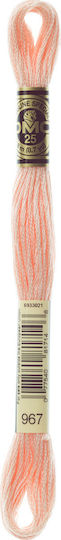 DMC Thread Embroidery Mouliné 117 Cotton in Orange color 8m