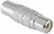 Μετατροπέας RCA female σε RCA female Ασημί 1τμχ CK2506