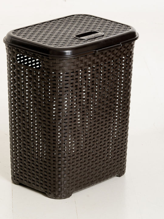 LAUNDRY BASKET RATTAN BROWN COLOR