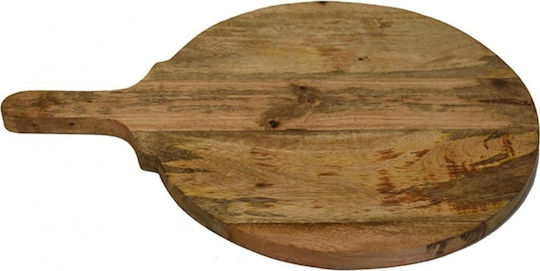 Atmosphera Wooden Round Decorative Tray By hand Coffee 48.5x48.5x2.5cm