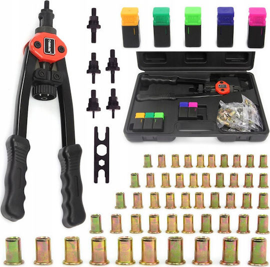 Mar-Pol Hand Riveter for Threads with 5 Tips M5-M12 5 Heads and Rivets M49570 Riveter Scissors / Ceiling Set