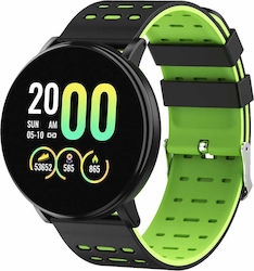 119 Plus 43mm Smartwatch με Παλμογράφο (Πράσινο)