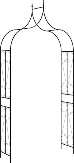 Arcadă De Grădină Din Metal Negru 120x38x258cm