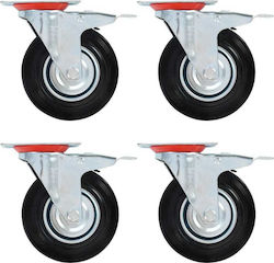 vidaXL 277976 Rotating Wheels with Brake 8pcs 125mm