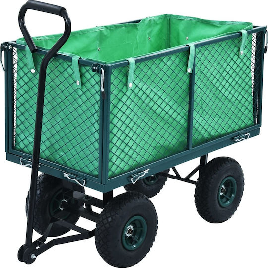 Trailer Garden Cart Four-wheel with Maximum Load Weight 350kg 84x84cm.
