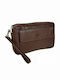 Leather Men's Bag Handbag Brown