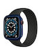 Spigen Thin Fit Plastic Case with Tempered Glass Metallic Blue for Apple Watch 40mm