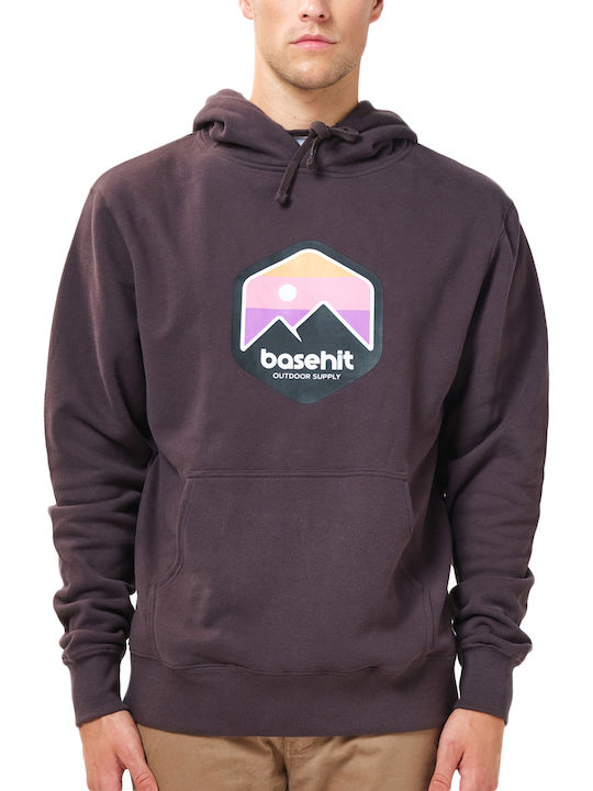 Basehit Men's Sweatshirt with Hood and Pockets ...