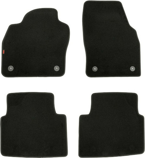 Lampa Set of Front and Rear Mats 4pcs for Skoda Kamiq Black