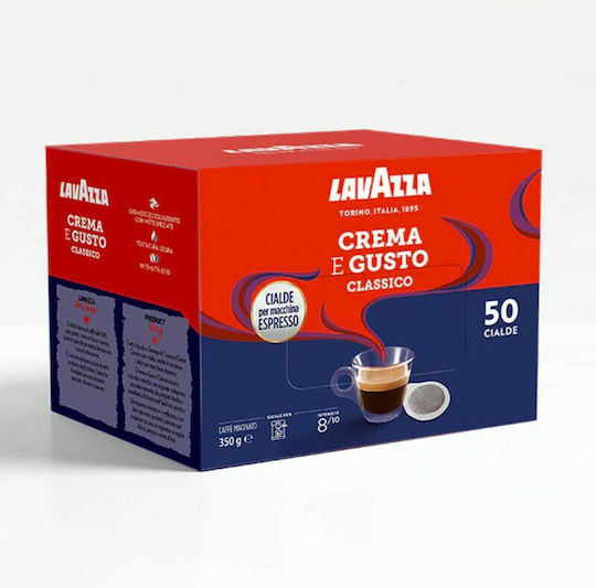 Lavazza Kapseln Espresso Crema E Gusto Kompatibel mit Maschine E.S.E. Pod 50Mützen