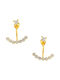 Silver earjackets earrings earjackets gold plated, 50545000