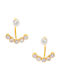 Silver earjackets earrings earjackets gold plated, 50546000